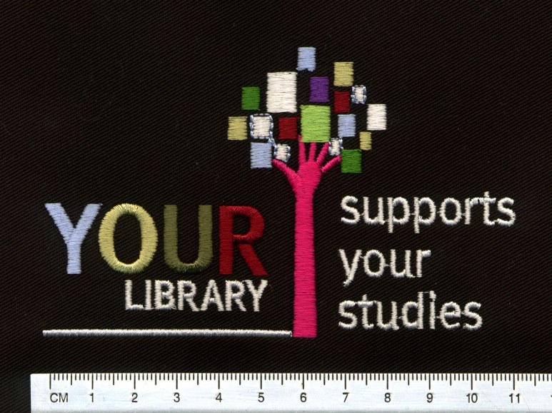Scan of Your Library embroidery