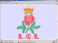 Digitised embroidery design